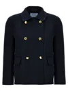 Prada Double-breasted Coat Coats And Trench Coats Blue In Blue