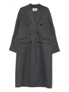 Prada Double-breasted Wool And Cashmere Coat In Black