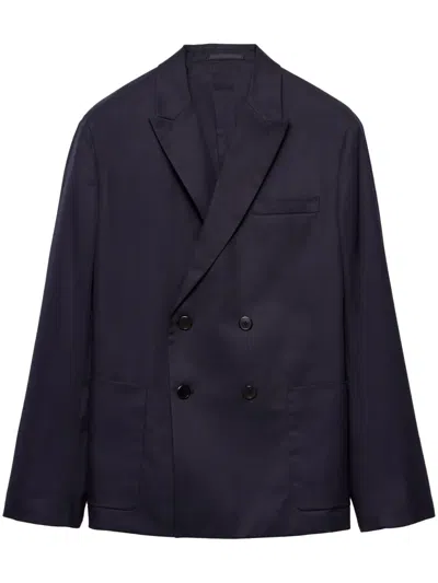 PRADA DOUBLE-BREASTED COTTON BLAZER