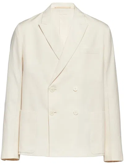 PRADA DOUBLE-BREASTED COTTON JACKET