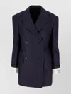 Prada Double-breasted Jackets Long Sleeves Pinstripes
