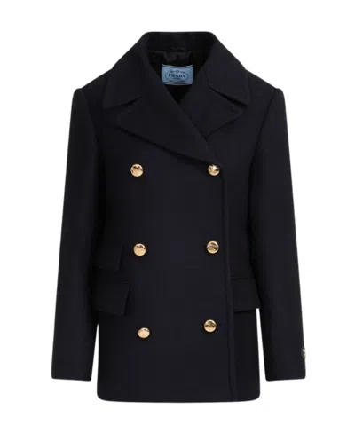 PRADA PRADA DOUBLE-BREASTED TAILORED BLAZER