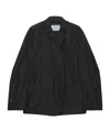 Prada Double-breasted Technical Taffeta Jacket In Black