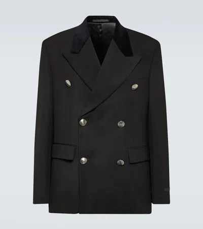 Prada Virgin Wool Blazer In Black