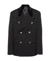 Prada Double-breasted Wool Jacket In Black