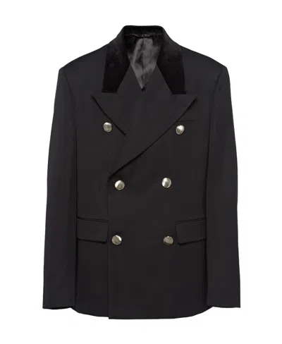 PRADA PRADA DOUBLE-BREASTED TAILORED BLAZER