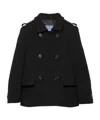 Prada Tailored Double-breast Wool Jacket In Black