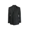 Prada Logo-patch Single-breasted Blazer In Black
