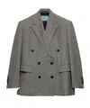 Prada Double-breasted Wool Jacket In Gray