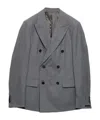 Prada Double-breasted Peak-lapels Blazer In Gray