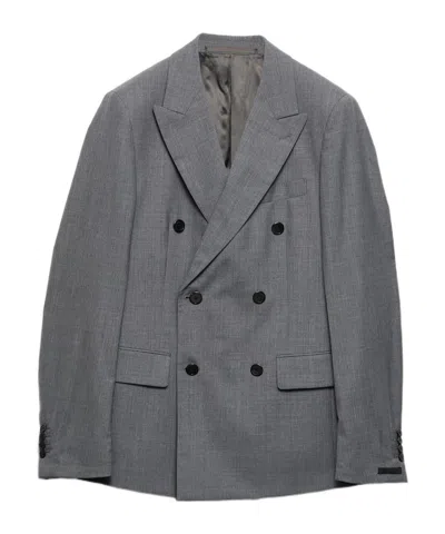 PRADA DOUBLE-BREASTED WOOL JACKET