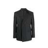 Prada Logo-patch Single-breasted Blazer In Black