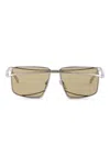 Prada Double-bridge Square Sunglasses In Green