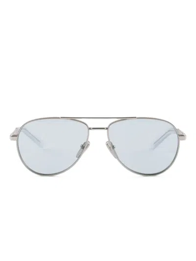 Prada Double-bridge Sunglasses In Silver