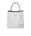 Prada Double Bucket Bag In White / Black