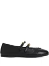 Prada Women Nappa Leather Ballerinas In Black