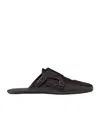 Prada Men's Shuffle Leather Double-monk Strap Mules In Ebony