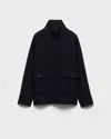 Prada Buttoned Reversible Jacket In Black