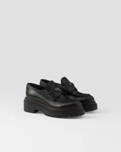 Prada Loafer Aus Leder In Schwarz