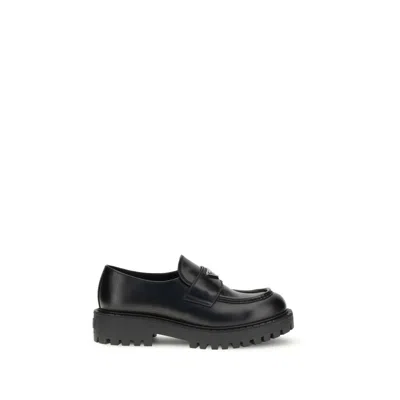 PRADA DOUBLE CHOCOLATE LOAFERS