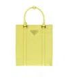 Prada Double Handle And One Shoulder Bag In Green