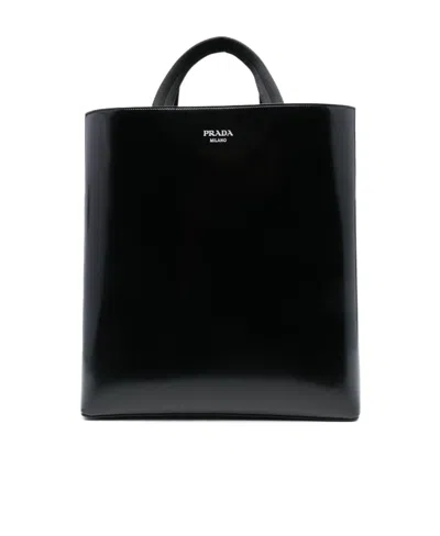 Prada Double-handle Handbag In Black