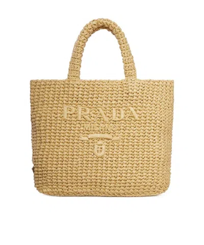 Prada Double-handled Handbag In Brown