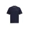 Prada Men Double Layer T-shirt In Blue