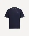Prada Men Double Layer T-shirt In Blue