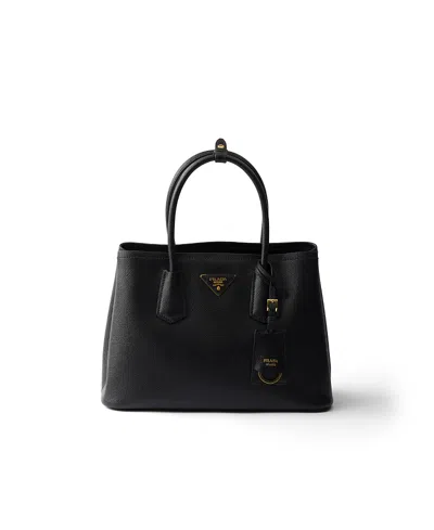 Prada Double Medium Saffiano Leather Bag In Orange