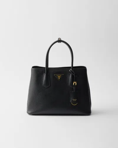 Prada Womens Black Galleria Medium Saffiano-leather Tote Bag