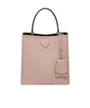 Prada Medium Saffiano Leather  Panier Bag In Nude