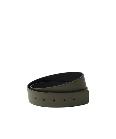 Prada Reversible Saffiano Leather Belt Strap In Green