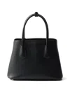 Prada Double Small Saffiano Leather Bag In Black