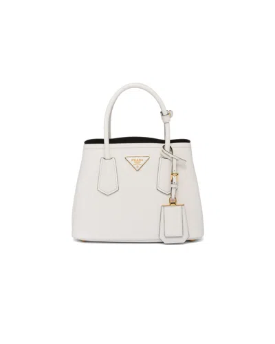 Prada Kleine  Double Tasche Aus Saffiano-leder In Multi