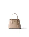 Prada Double Small Saffiano-leather Bag In White