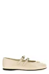 Prada Double Strap Ballet Flats Flat Shoes White In White