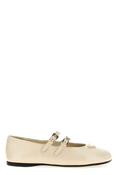 PRADA PRADA DOUBLE STRAP BALLET FLATS