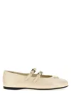Prada Double Strap Ballet Flats Flat Shoes White In White