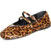 Prada Leopard Print Double Strap Ballet Flats
