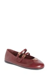 Prada Double Strap Mary Jane Flat