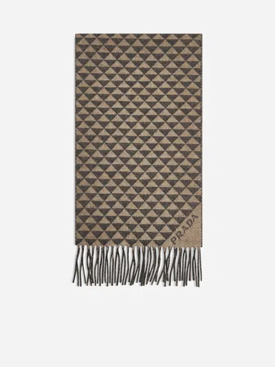 Prada Double Wool And Cashmere Scarf