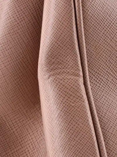 Pre-owned Prada Double Zip Lux Saffiano Leather Medium Tote Bag In Neutral