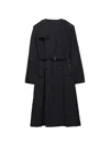 Prada Double-breasted Belted Coat In Brown