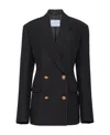 Prada Double-breasted Blazer In Black