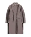 Prada Double-breasted Wool And Silk Coat In Brown