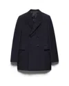 Prada Double-breasted Wool Jacket In Blau