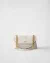 Prada Medium Leather Shoulder Bag In White
