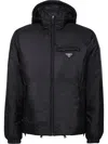 Prada Re-nylon Puffer Jacket In Blue