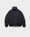 Prada Down Jacket In Cotton And Silk In Black